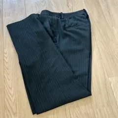 UNIQLO 黒ストライプ スマートアンクルパンツM〜Lサイズ