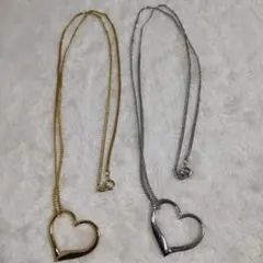 m*i様 ハート　ネックレス　ゴールド　シルバー　セット