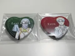 進撃の巨人 wit 激動 特典 ハート 缶バッジ リヴァイ エレン