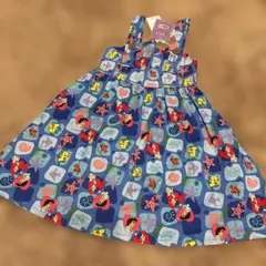 新品　リトシー　Littc プリンセス　アリエル　ワンピース　綿100 90のサムネイル