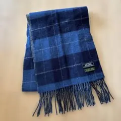 BEAMS チェック柄ウールマフラー
