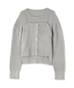 【新品未使用】ラメフェザービスチェニットセット