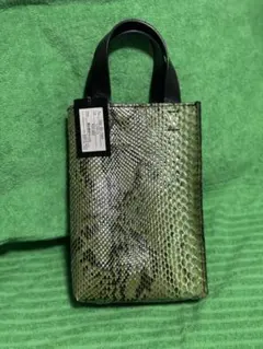 ミニトートバッグ グリーン ブラウン　2way