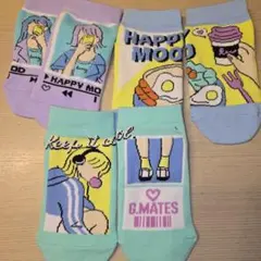 新品未使用 19~24cm 靴下 3足セット 女の子 オシャレ 個性的