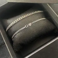 ペアブレスレット　お揃い　シルバー925 フリーサイズ　送料無料　新品未使用