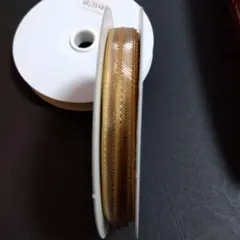ワイヤー入りリボン　8mm✕5m　ゴールド系