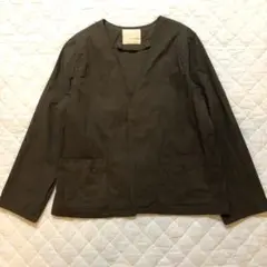 MELROSE CLAIREジャケット ダークブラウン シンプル ポケット付き