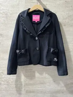 美品　RONI フリル付き黒ジャケットM