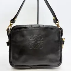 ロエベ ビンテージショルダーバッグ アナグラム ブラック ゴルフバッグ