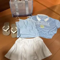 ガールズ水着セット140 水色