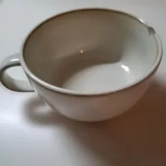 金継ぎ用　スープカップ 陶器 ベージュ系　無印良品