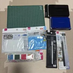 消しゴムハンコ作りセット　スタンプ台付き（黒.紺）のサムネイル