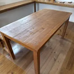 【メルカリ限定価格】160㎝の突板ダイニングテーブルを格安出品 ダイニングテーブル 160cm幅 単品 テーブルのみ 食卓テーブル
