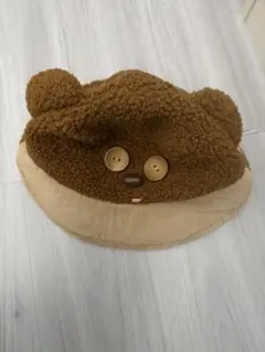 クマの顔デザイン フリース帽子