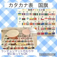 8/16迄　夏休み応援価格★999円→777円 国旗　カタカナ表　家庭学習　保育のサムネイル
