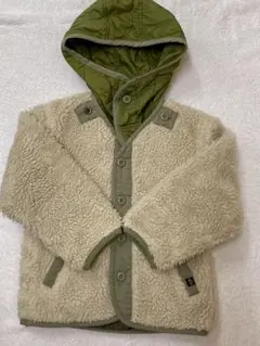 ALPHA ボアジャケット 110サイズ クリーム・オリーブ　ボラライナー