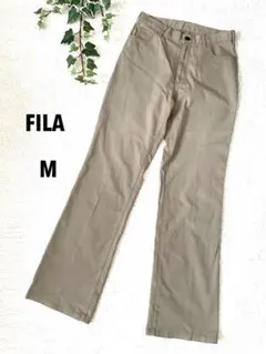 FILA【M】 レディース　デニム　ジーンズ　ストレート　ベージュ　股上長めのサムネイル