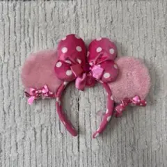 ミニー リボン カチューシャ イヤリング ピンク