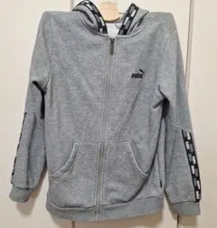 PUMA グレー ジップアップパーカー160