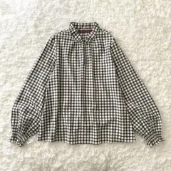 コントワーデコトニエ チェック プルオーバー ブラウス シャツ