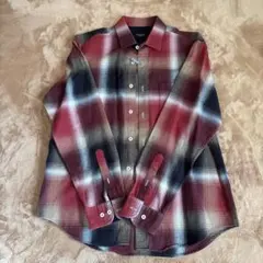 BLACK LABEL 赤と黒のチェックネルシャツ Lサイズのサムネイル