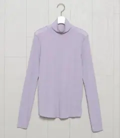 ＜H＞COTTON RIB HIGH NECK