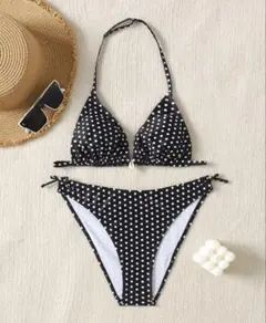 【SHEIN】白黒ドット 水着 ビキニ XSのサムネイル