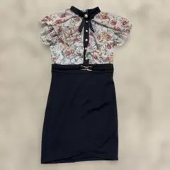 DazzyStore花柄フリル ナイトドレス キャバドレス S