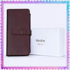 本革 牛革 長財布 ブラウン メンズ レザー 財布 コインケース ウォレット