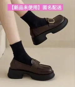 【新品未使用品】レザー ローファー ブラウン 24.5cm