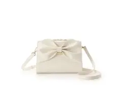 Samantha Thavasa ドレープリボンレザーショルダーバッグ