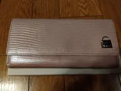 WAKO 長財布 リザード型押し ピンクベージュのサムネイル