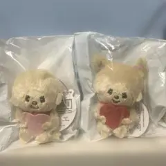 モンチッチ　モンチッチちゃん　ハートマスコットベージュ２種セット⑪
