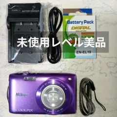 美品★バッテリーなしNikon COOLPIX S3300 コンデジ パープル Excellent+++++】Nikon COOLPIX S3300 Compact Digital Purple