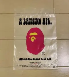 A BATHING APE ショップ袋 透明　袋　BAPE ピンク
