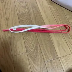 赤と白ピンク 編み込み帯締め