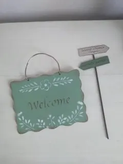 ウェルカムプレートとガーデンピック