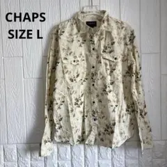 ラスト1点 CHAPS 花柄 長袖シャツ　美品