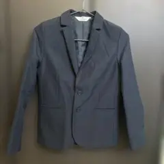 H&M ダークブルー シングルボタン ブレザー