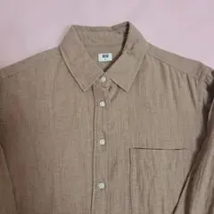 お値下げしました！ユニクロ　長袖ネルシャツ　ブラウン　薄手　レディース　М