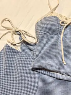 Seamolly ギンガムチェック タンキニ　ショーツ　水着3点セットXSのサムネイル