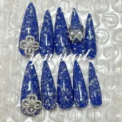 韓国　ギャル　ネイルチップ　ネイル　ロング　スナ系　量産型　y2k ワンホン