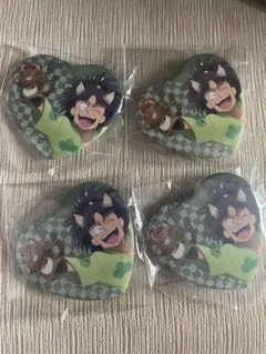 忍たま乱太郎 ナンジャタウン ハート缶バッジ　七松小平太　4つセット