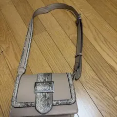 パイソン柄アクセント ショルダーバッグのサムネイル