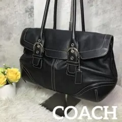 超希少 美品 COACH SOHOショルダーバック トート 黒 レザー y2k
