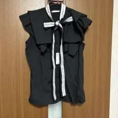 FUN ノースリーブ ブラウス ブラック リボン 新品