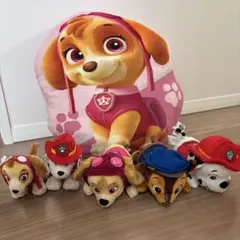 パウパトロール　クッション　キーホルダー　マーシャル　スカイ　チェイス