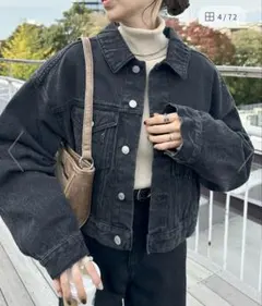 【新品】DISCOAT USコットンデニムクロップドGジャン