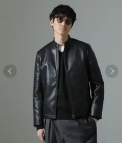 NANO universe ¥12,100 フェイクレザー ライダースジャケット