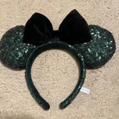 ミニー　ダークグリーンカチューシャ　ハロウィン